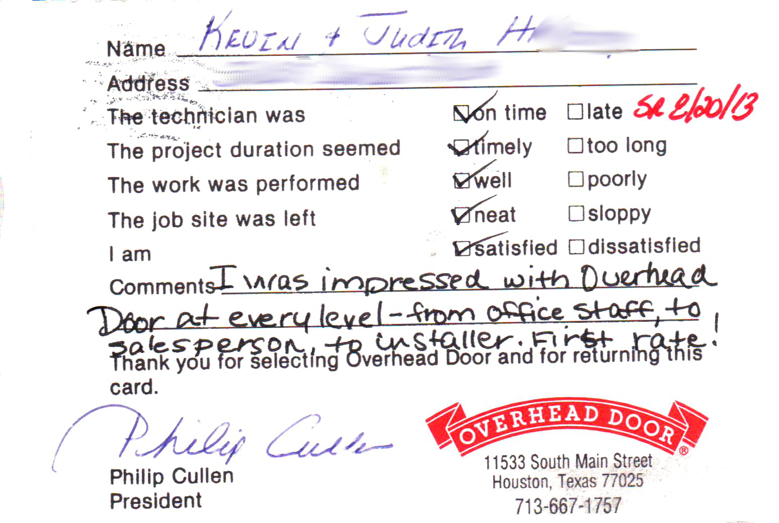 Kevin and Judith H.